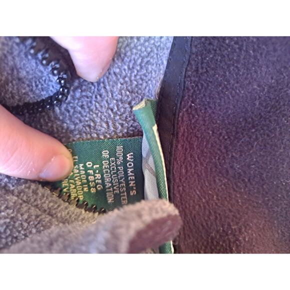 L.L. Bean Polartec Womens Gray Zip Up Fleece Jacket Size L Reg Grey - Picture 5 of 5